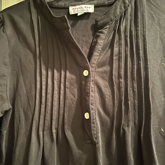 Mayah Kay Boutique Blacktop With Pleats Size Women’s Medium - Picture 2 of 9